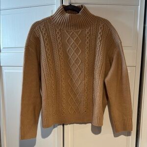 LOFT Camel Cowl Neck Sweater